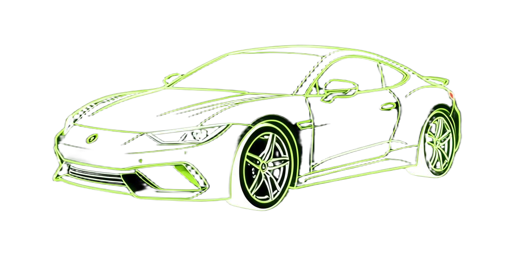 Silhouette di un'auto sportiva