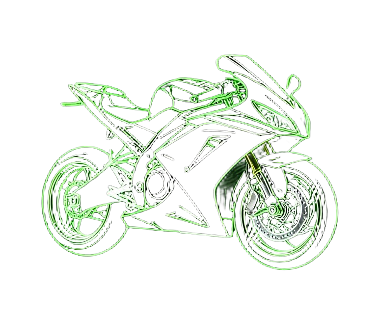 Silhouette di una moto sportiva